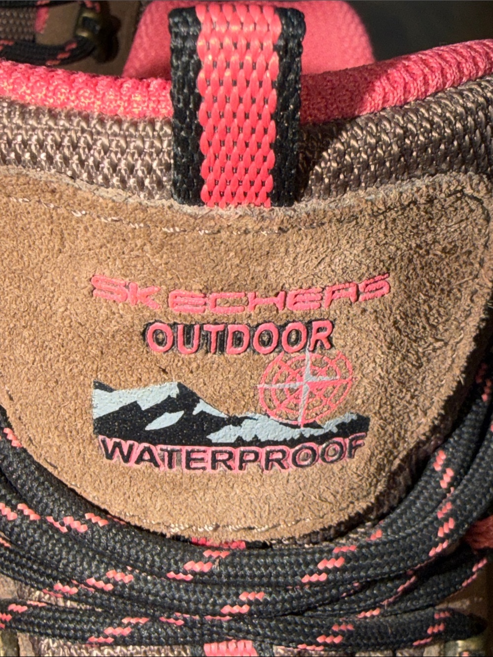 Skechers 167008 outdoor 7 Tan and Pink Lace-Up Hiking Boots - Picture 2 of 13